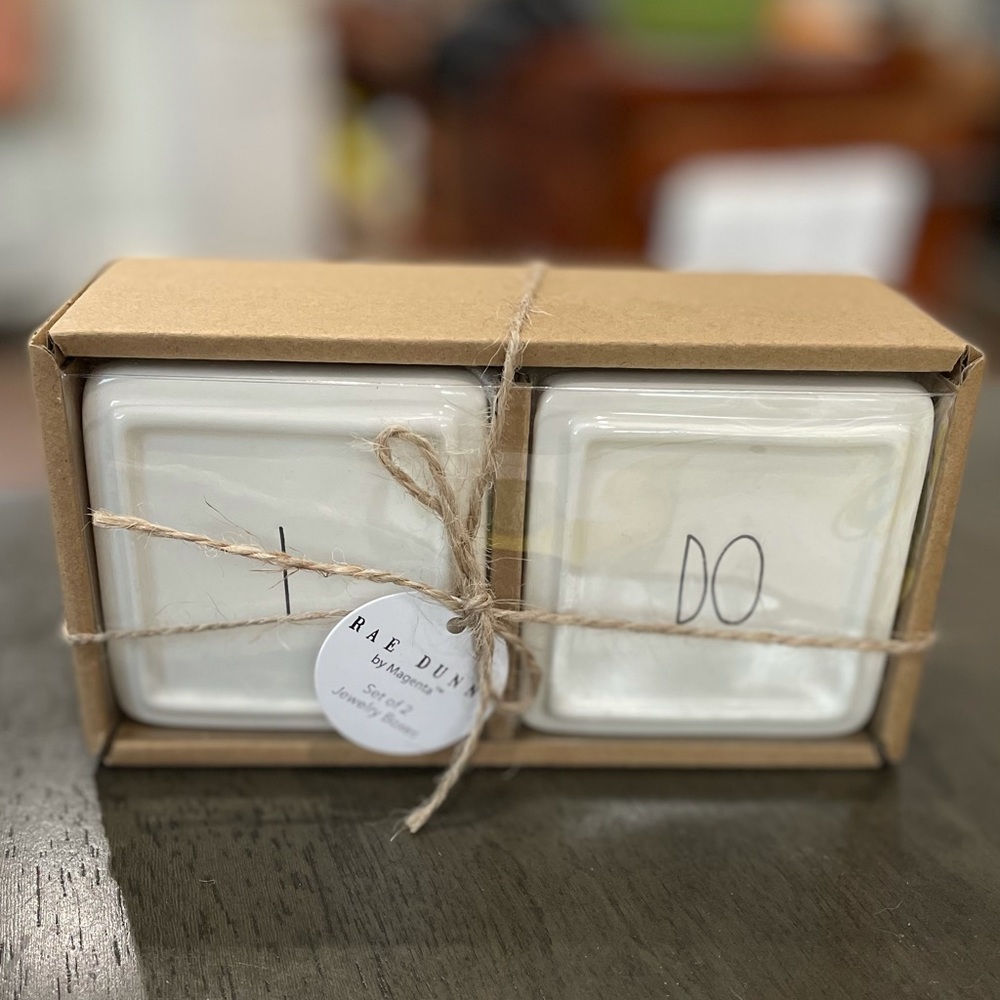 Rae Dunn I Do Jewelry Box Set Brand New In Box